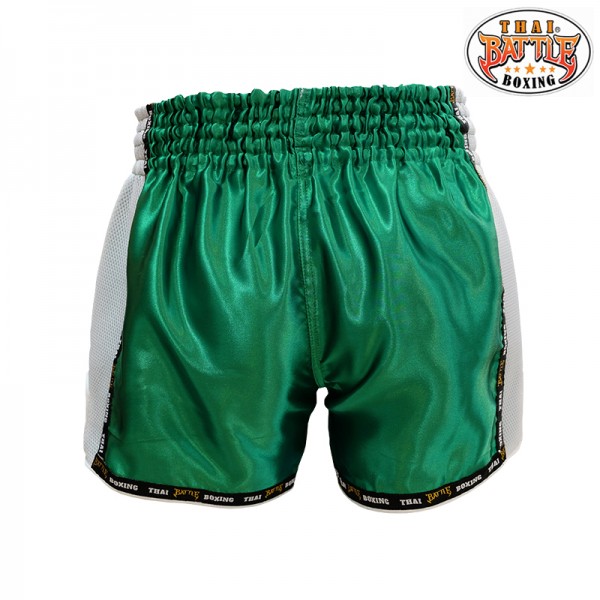 Worstelen moeilijk hulp BSBT-A113 Muay Thai boxing shorts Retro TB GREEN-WHITE | Thai Battle Boxing  - All Muay Thai Equipments | Thai battle Boxing is the shop at MBK center.  Best Quality of Boxing Shorts,