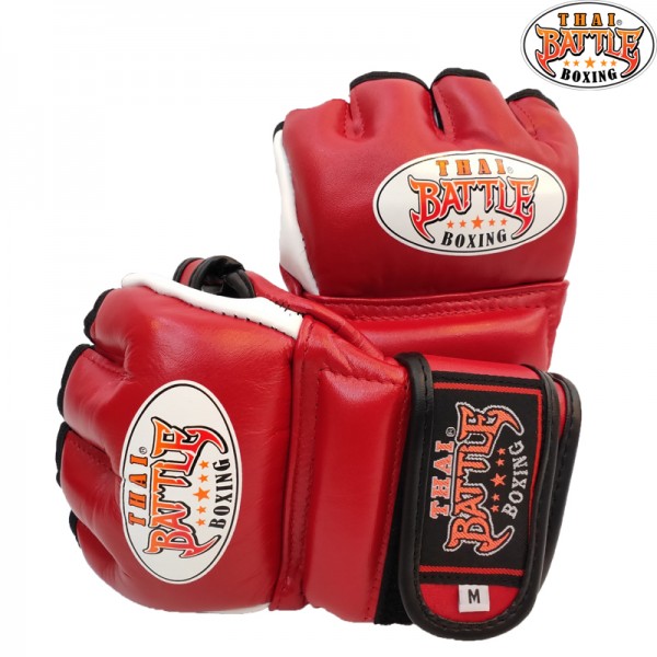 mma gloves red